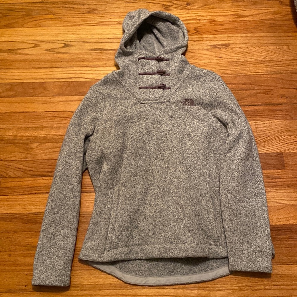 Gray Northface hooded sweatshirt